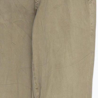 Womens UK Size 10 Cambio Regular Fit Straight Green Jeans