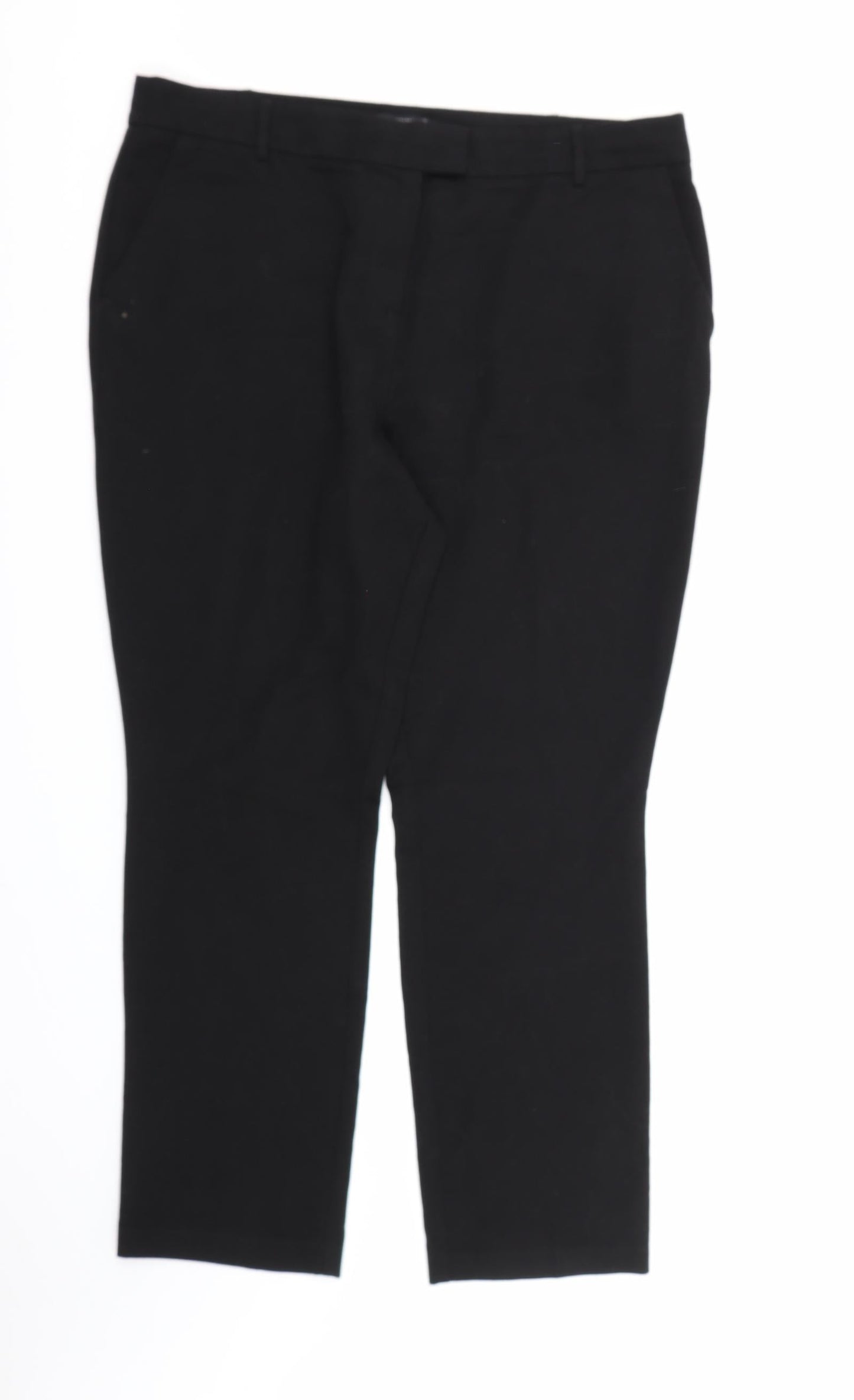 Womens UK Size 16 Papaya Regular Fit Dress Pants Black Trousers