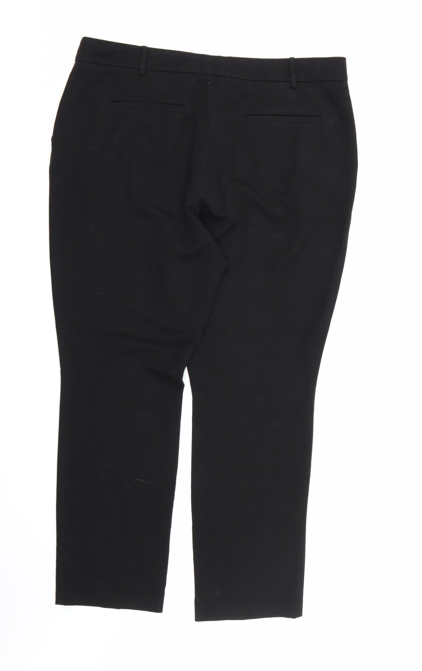 Womens UK Size 16 Papaya Regular Fit Dress Pants Black Trousers