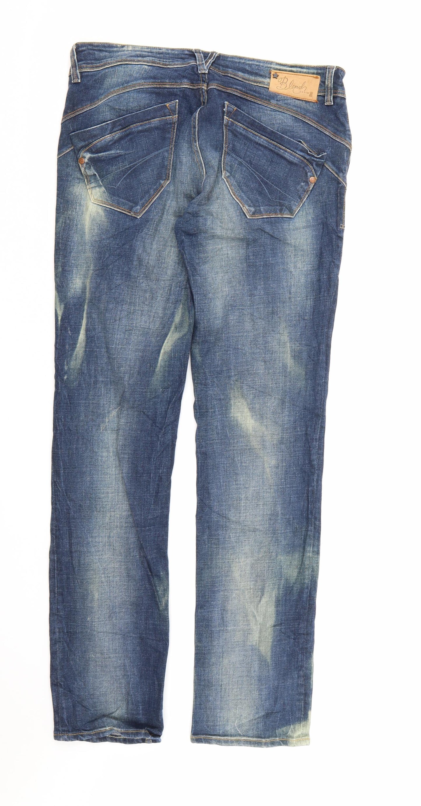Blend Denim  Womens Blue  Denim Straight Jeans Size 33 in L33 in