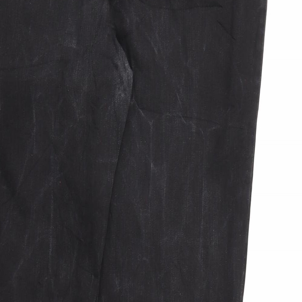 Yessica Womens Black  Denim Straight Jeans Size 16 L31 in - short leg