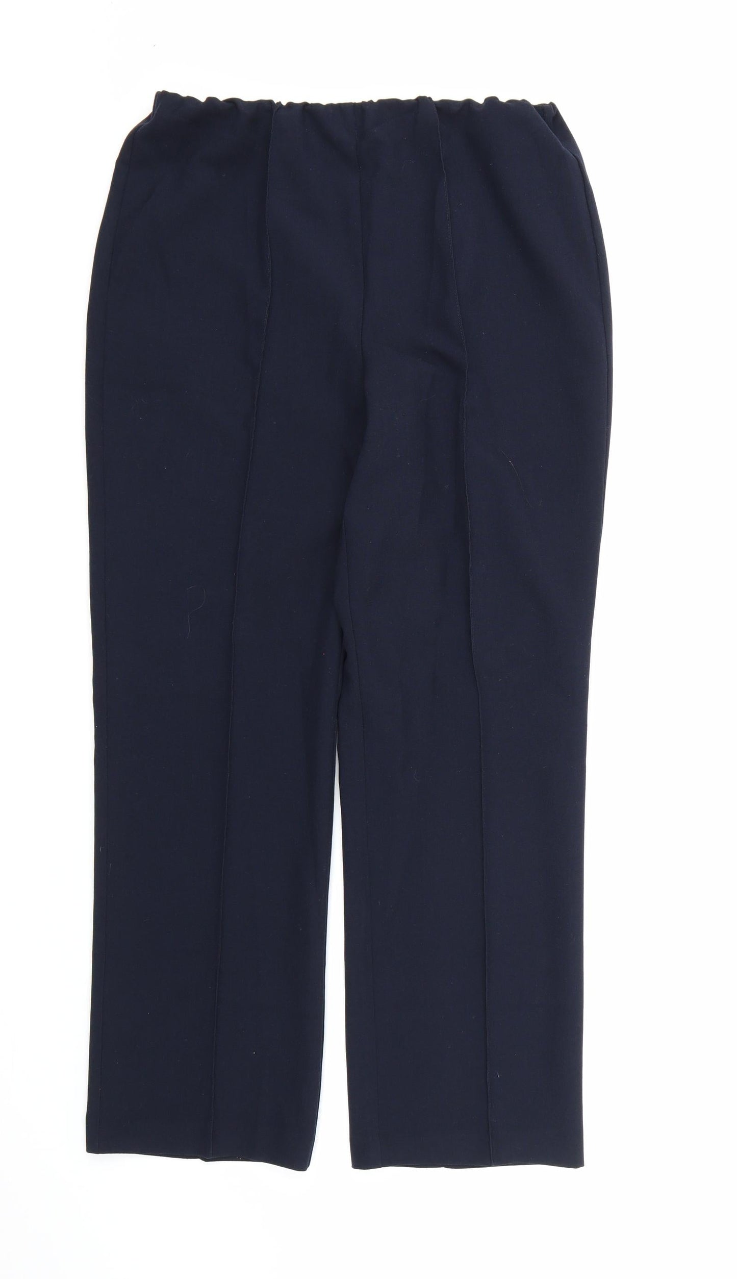 Womens UK Size 10 Preworn Regular Fit Dress Pants Blue Trousers