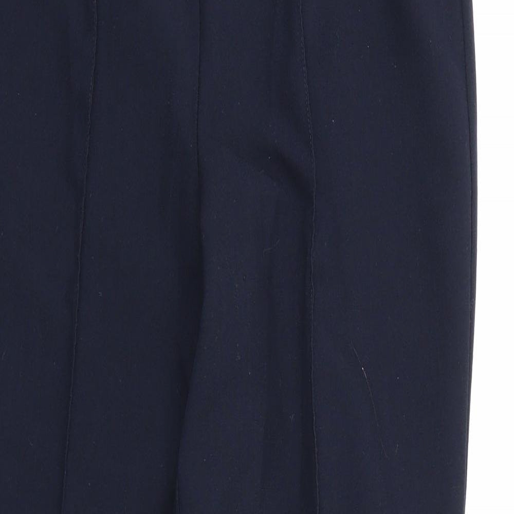 Womens UK Size 10 Preworn Regular Fit Dress Pants Blue Trousers
