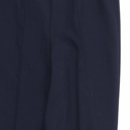 Womens UK Size 10 Preworn Regular Fit Dress Pants Blue Trousers