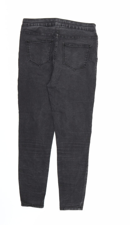 New Look Womens Black  Denim Skinny Jeans Size 12 L26 in