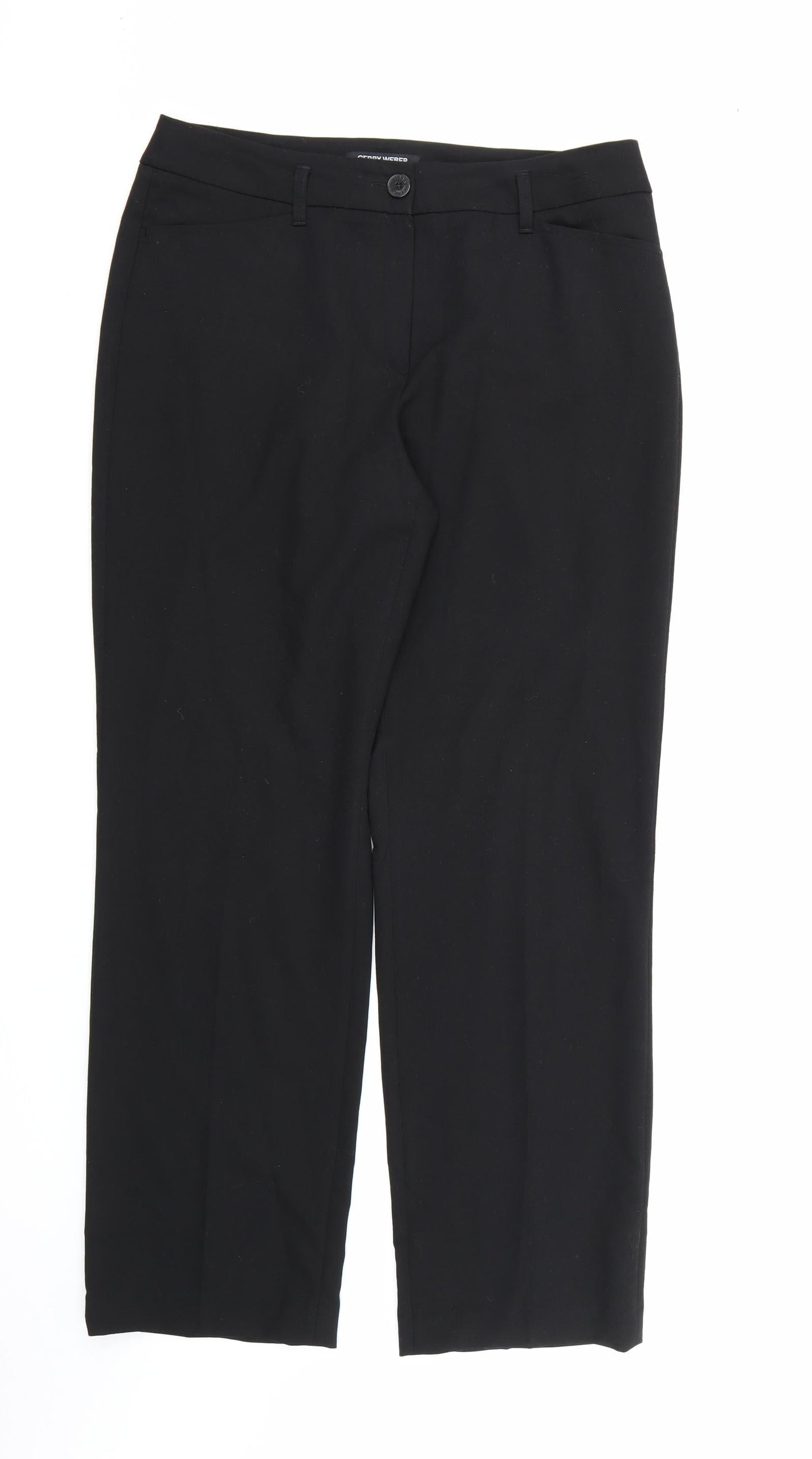 Gerry Weber Womens Black  Rayon Dress Pants Trousers Size 34 in L31 in