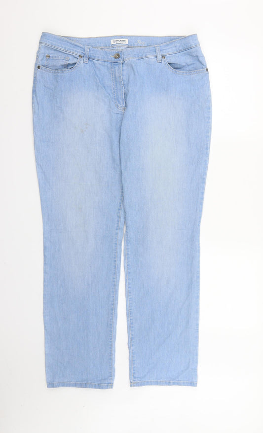 Gerry Weber Womens Blue  Denim Straight Jeans Size 38 in L30 in