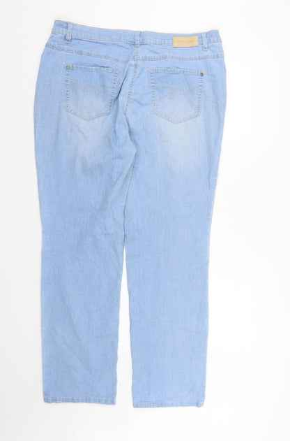Gerry Weber Womens Blue  Denim Straight Jeans Size 38 in L30 in