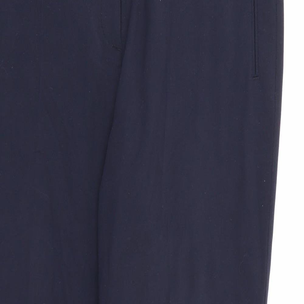 Womens UK Size 14 Marks and Spencer Regular Fit Dress Pants Blue Trousers