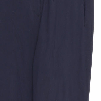 Womens UK Size 14 Marks and Spencer Regular Fit Dress Pants Blue Trousers