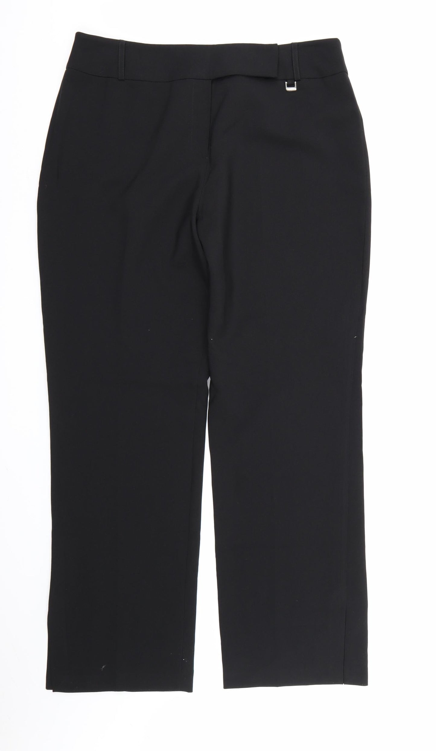 Select Womens Black  Rayon Dress Pants Trousers Size 18 L32 in