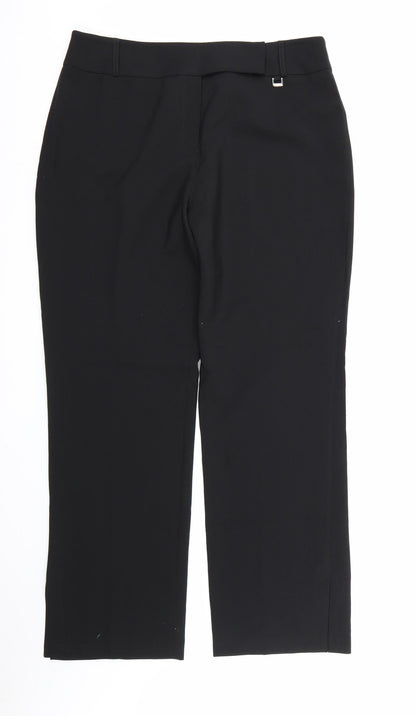 Select Womens Black  Rayon Dress Pants Trousers Size 18 L32 in