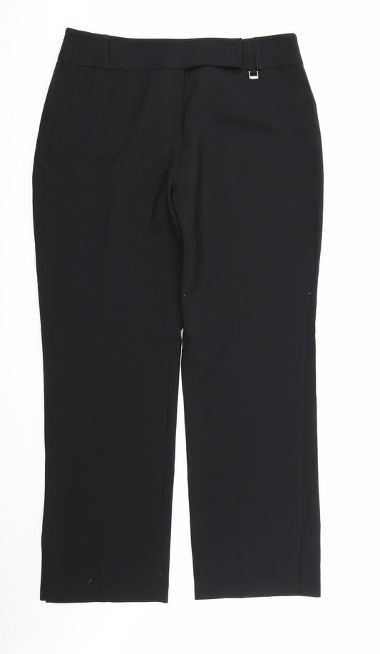 Select Womens Black  Rayon Dress Pants Trousers Size 18 L32 in