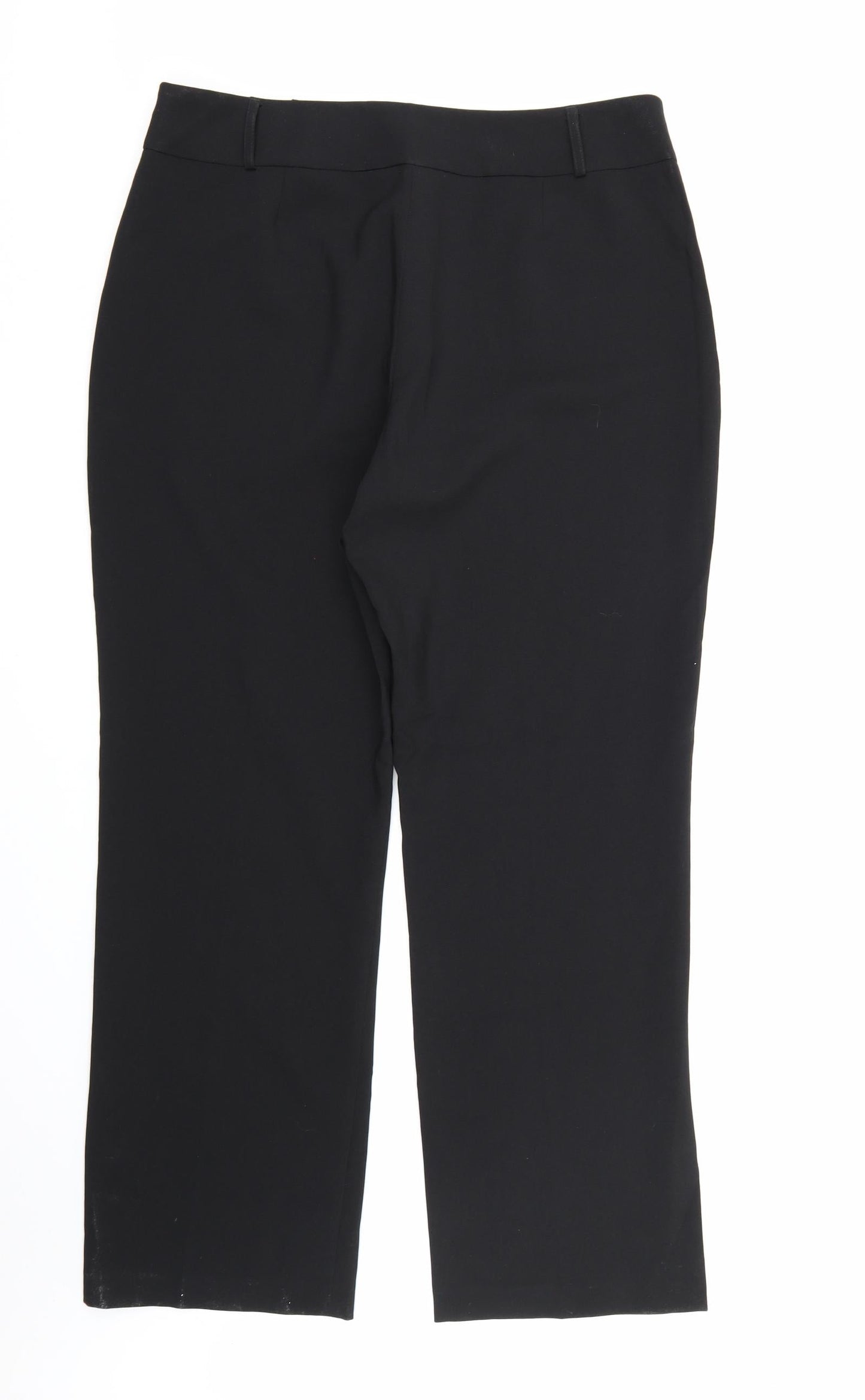 Select Womens Black  Rayon Dress Pants Trousers Size 18 L32 in