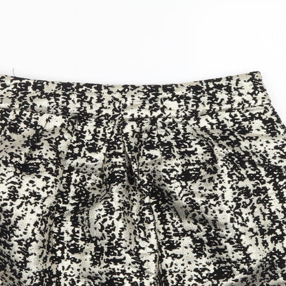 Lipsy Womens Black Geometric  A-Line Skirt Size 30 in