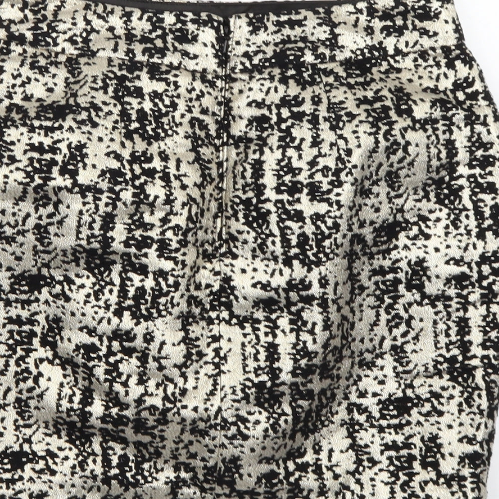 Lipsy Womens Black Geometric  A-Line Skirt Size 30 in