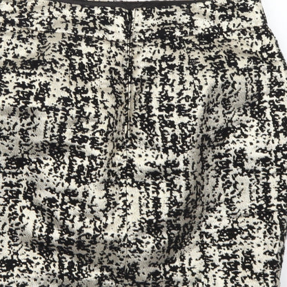 Lipsy Womens Black Geometric  A-Line Skirt Size 30 in