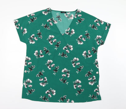 Womens UK Size 18 JD Williams Green Basic Blouse