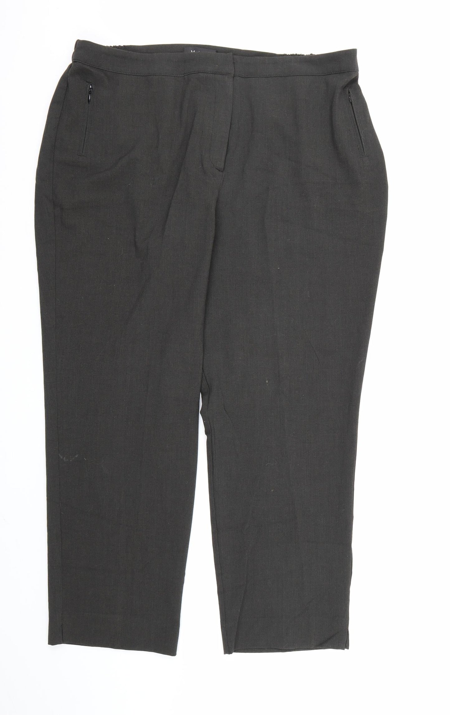 Womens UK Size 20 Marisota Regular Fit Dress Pants Grey Trousers