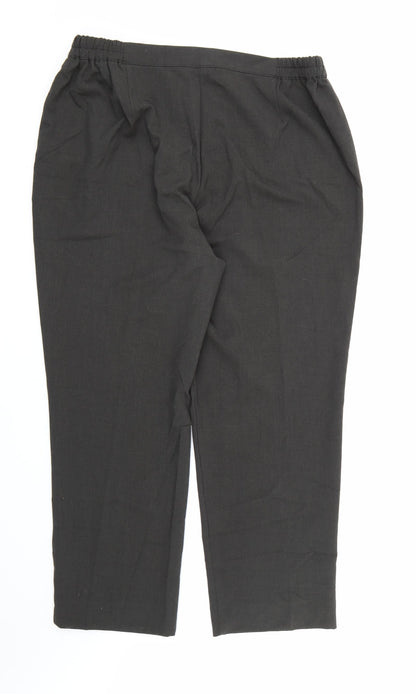 Womens UK Size 20 Marisota Regular Fit Dress Pants Grey Trousers