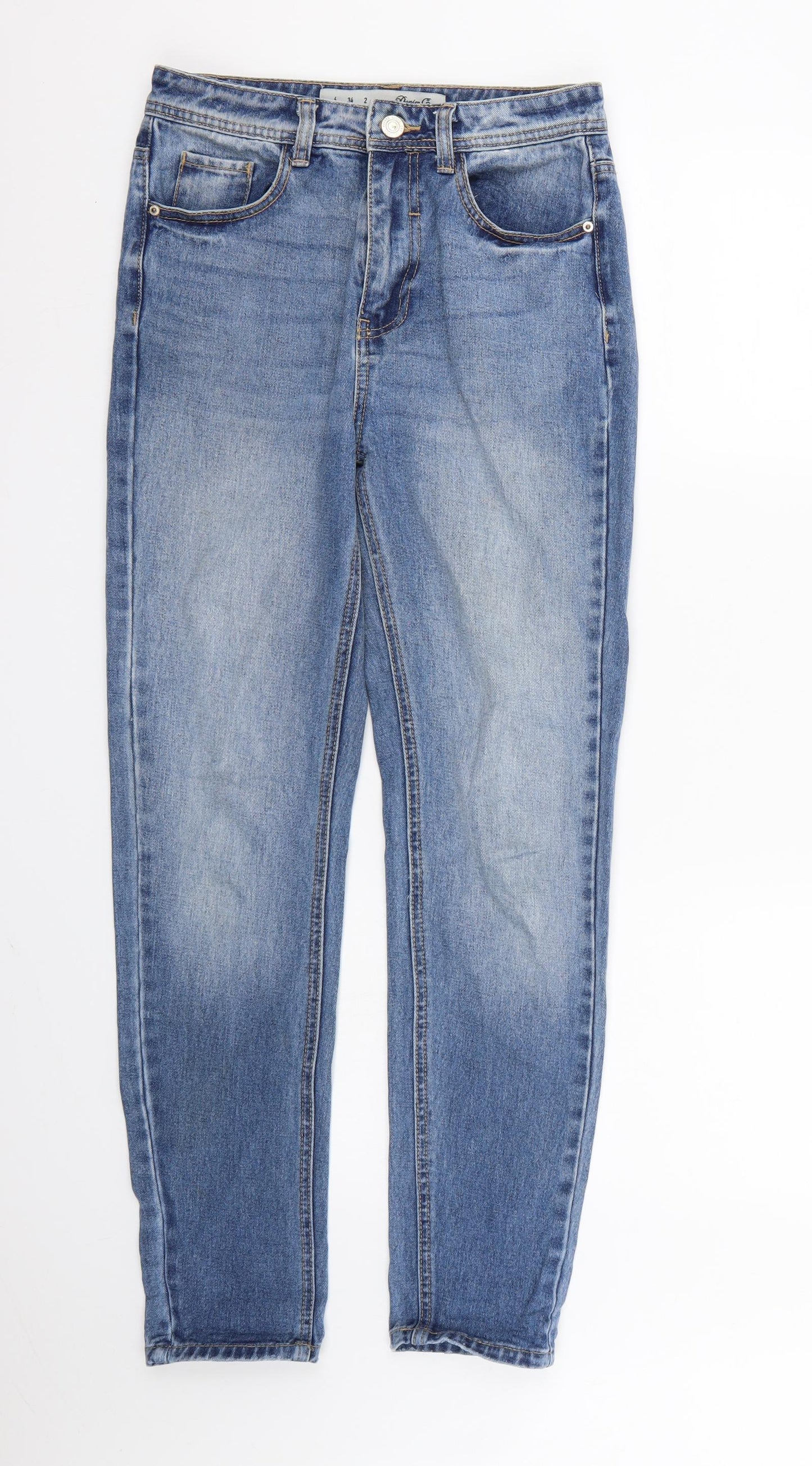 Denim & Co. Womens Blue  Denim Straight Jeans Size 6 L29 in