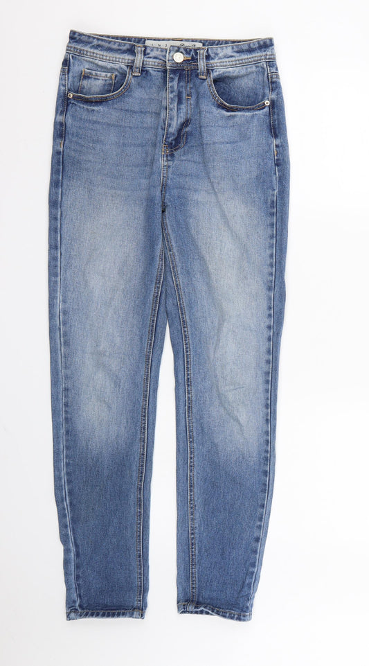 Denim & Co. Womens Blue  Denim Straight Jeans Size 6 L29 in