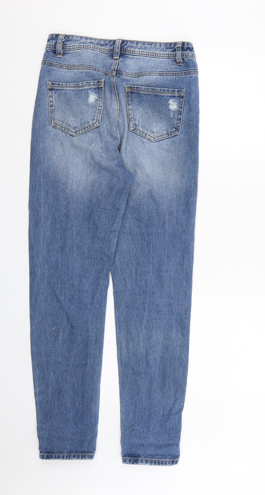 Denim & Co. Womens Blue  Denim Straight Jeans Size 6 L29 in