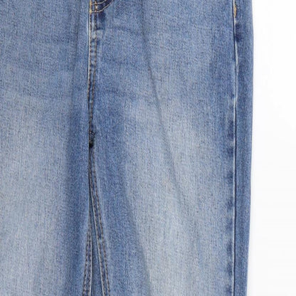 Denim & Co. Womens Blue  Denim Straight Jeans Size 6 L29 in