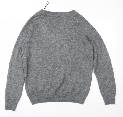 H&M Mens Grey  Knit Pullover Jumper Size S
