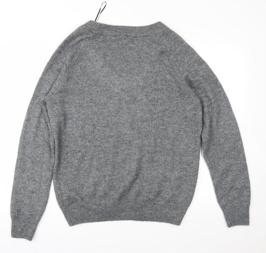 H&M Mens Grey  Knit Pullover Jumper Size S