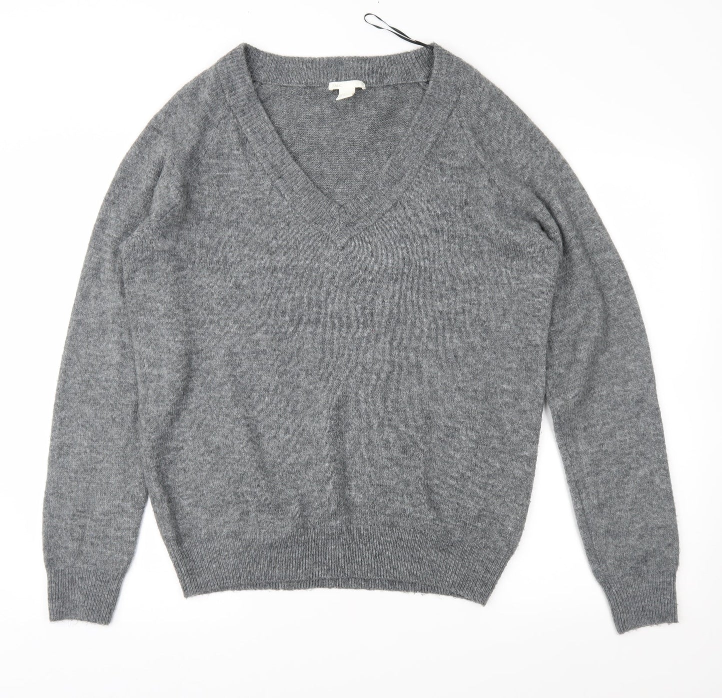 H&M Mens Grey  Knit Pullover Jumper Size S