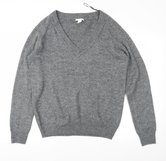 H&M Mens Grey  Knit Pullover Jumper Size S