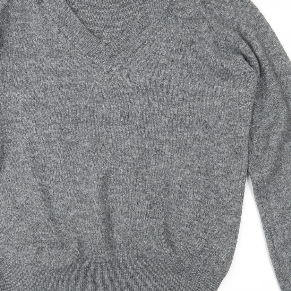 H&M Mens Grey  Knit Pullover Jumper Size S