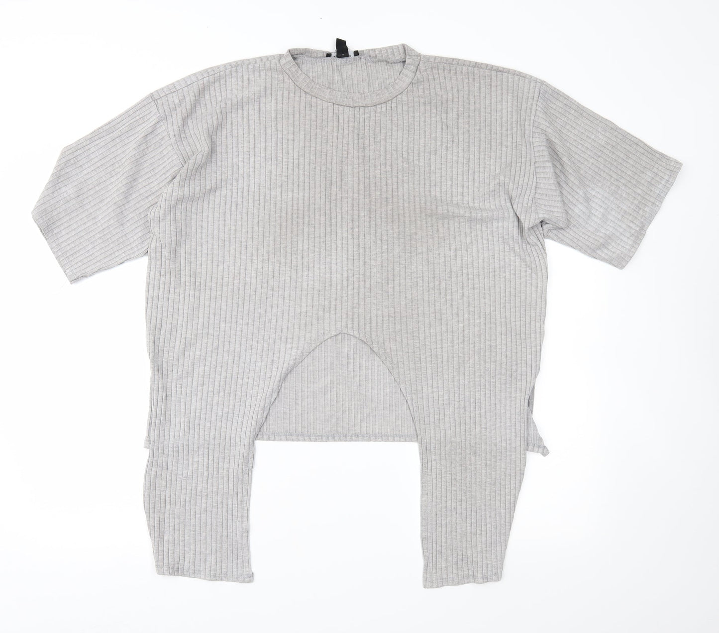 Womens UK Size 10 New Look Grey Basic T-Shirt