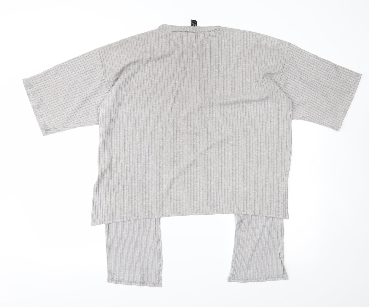Womens UK Size 10 New Look Grey Basic T-Shirt