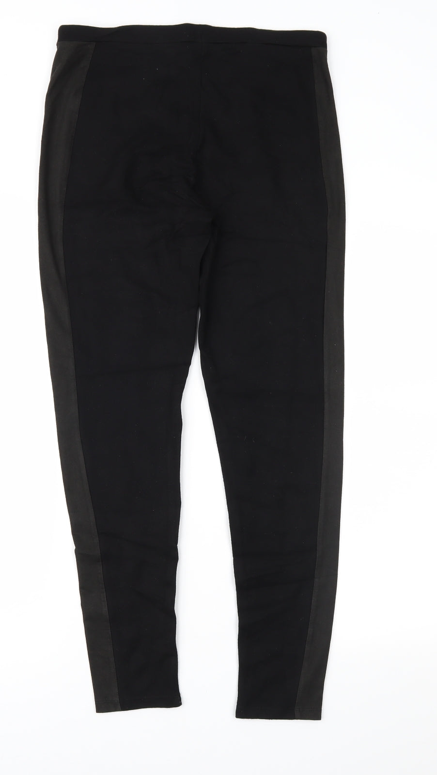 TU Womens Black  Blended Fabric Carrot Leggings Size 12 L26.5 in