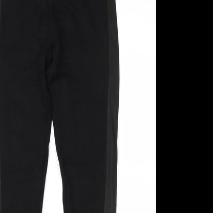 TU Womens Black  Blended Fabric Carrot Leggings Size 12 L26.5 in