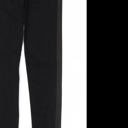 TU Womens Black  Blended Fabric Carrot Leggings Size 12 L26.5 in