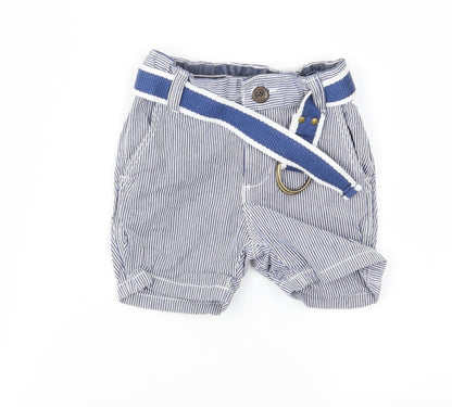 H&M Boys Blue Striped  Cropped Trousers Size 3-6 Months