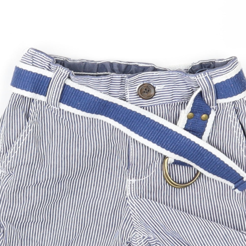 H&M Boys Blue Striped  Cropped Trousers Size 3-6 Months