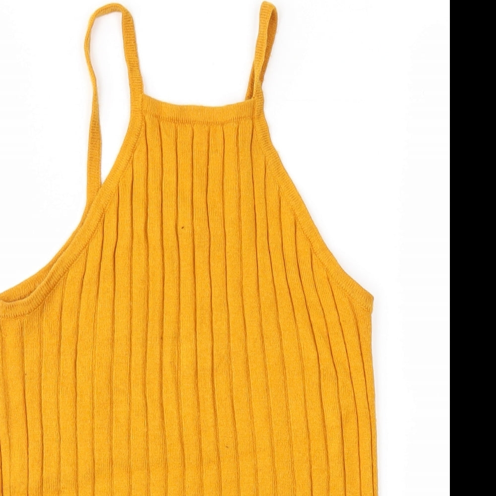 Atmosphere Womens Yellow  Knit Pullover Jumper Size 6