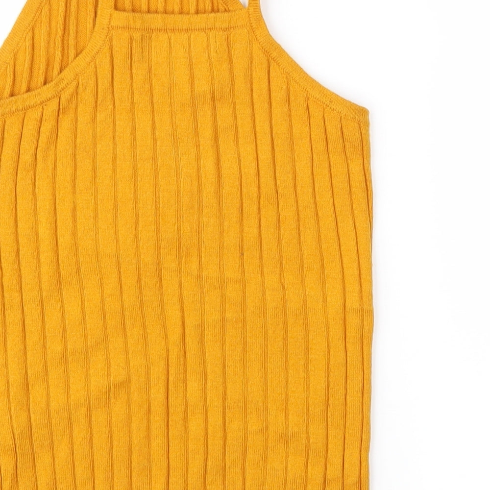 Atmosphere Womens Yellow  Knit Pullover Jumper Size 6