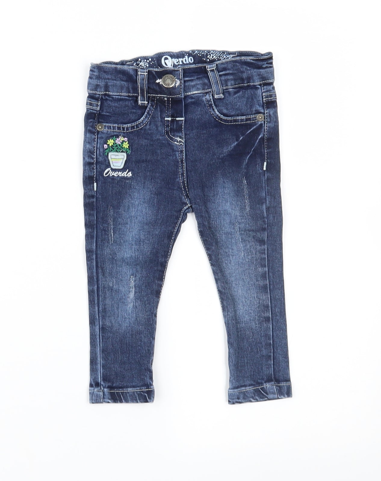 Verdo Girls Blue  Denim Capri Jeans Size 9 Months