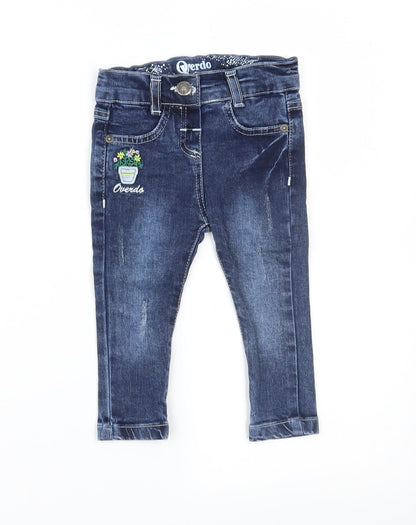 Verdo Girls Blue  Denim Capri Jeans Size 9 Months