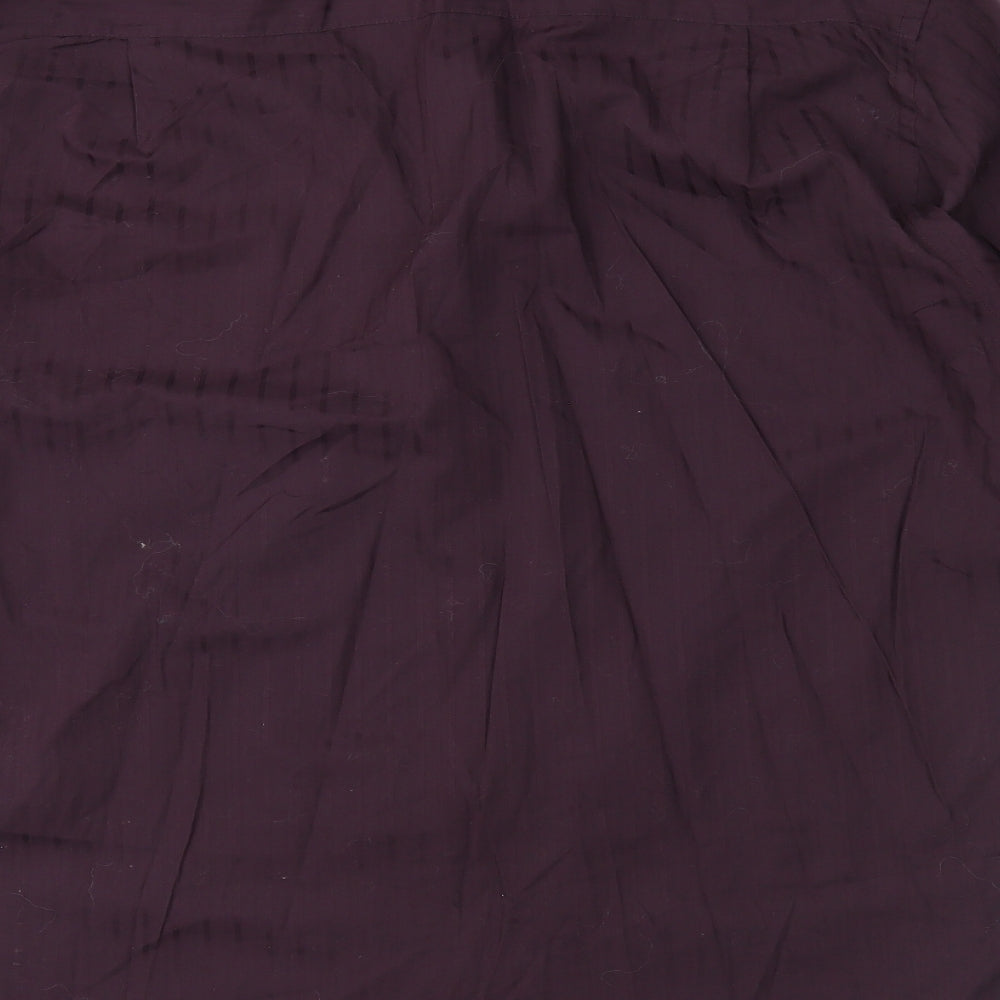 Mens UK Size 15.5 BHS Purple  Button-Up Long Sleeve Casual Shirt