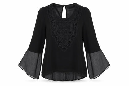 Womens UK Size 8 River Island Black Basic Blouse