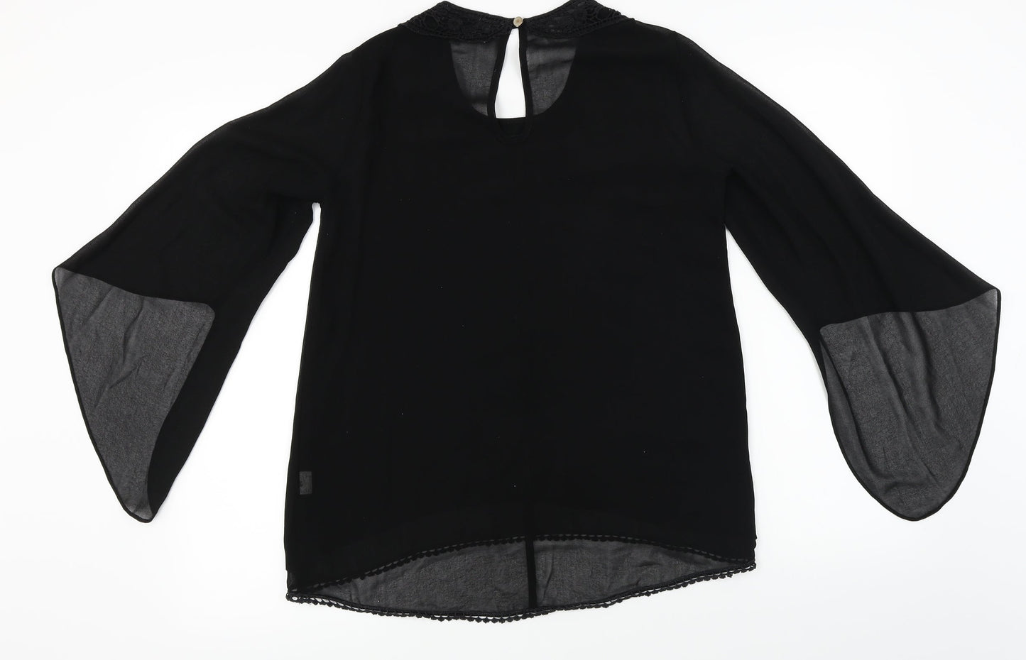 Womens UK Size 8 River Island Black Basic Blouse