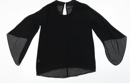 Womens UK Size 8 River Island Black Basic Blouse