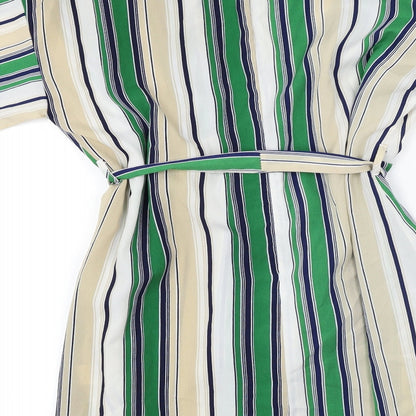 Boohoo  Womens Ivory Striped  Basic Blouse Size 8