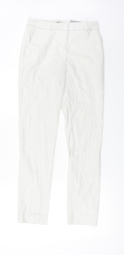 Womens UK Size 6 H&M Regular Fit  Ivory Trousers